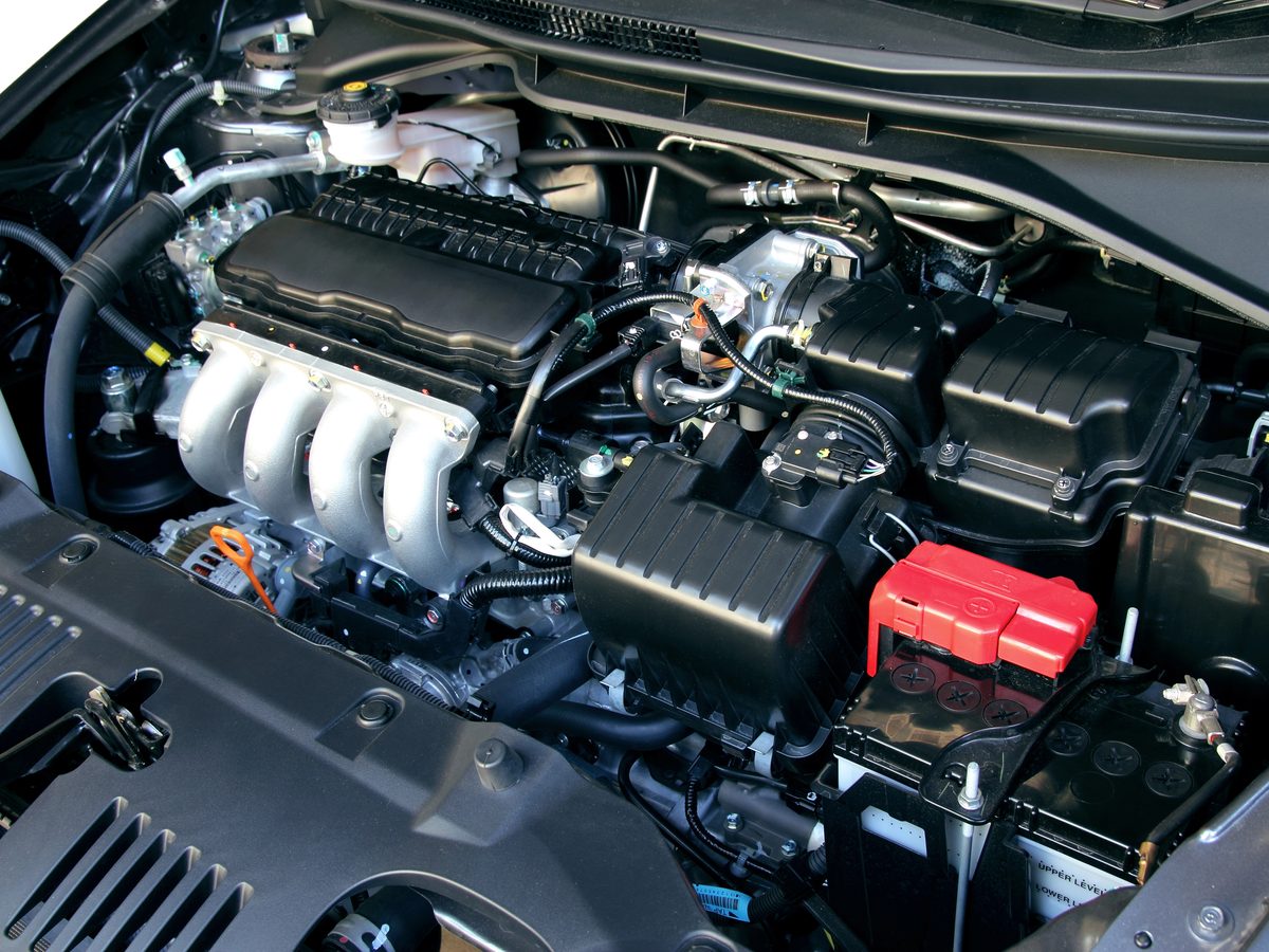 Modern car engine bay